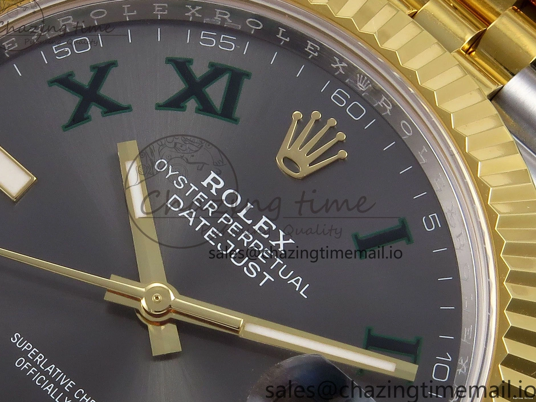 0513 DateJust 41 SS YG ARF 1:1 Best Edition 904L Steel Gray Green Roman Dial on Jubilee Bracelet SH Casual 1245